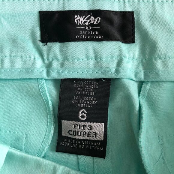 Mossimo Stretch Casual Cotton Mid Rise Cuffed Shorts Pastel Green Sz 6 NWOT - Picture 9 of 10